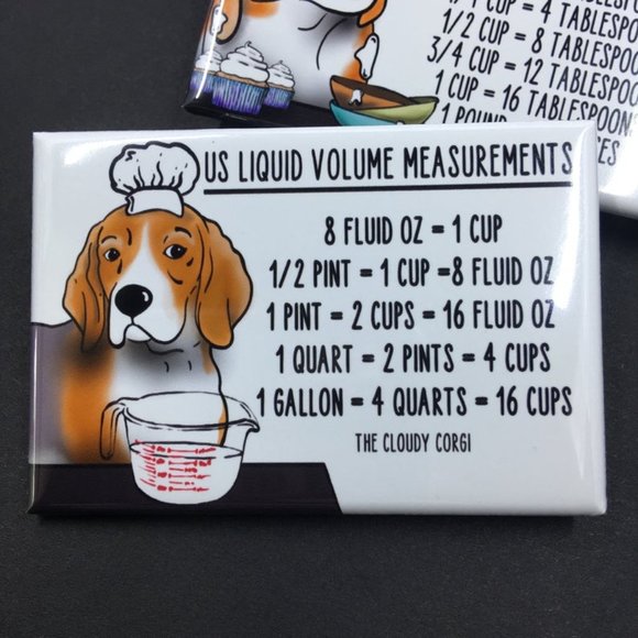 Beagle Dog Kitchen Measurement Chart Magnet Set - Picture 5 of 6